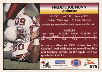 1992 Pacific #575 Freddie Joe Nunn Back