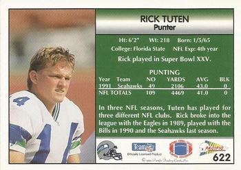 1992 Pacific #622 Rick Tuten Back