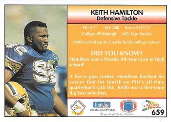 1992 Pacific #659 Keith Hamilton Back