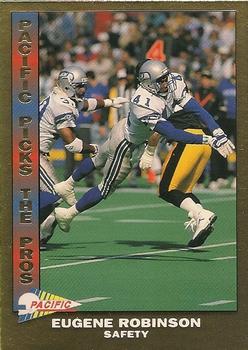 1992 Pacific - Pacific Picks the Pros Gold #18 Eugene Robinson Front