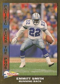 1992 Pacific - Pacific Picks the Pros Gold #20 Emmitt Smith Front