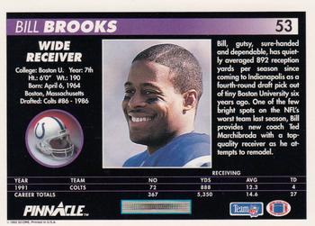 1992 Pinnacle #53 Bill Brooks Back