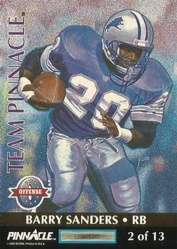 1992 Pinnacle - Team Pinnacle #2 Barry Sanders / Derrick Thomas Back