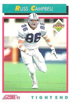 1992 Score #496 Russ Campbell Front
