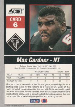 1992 Score - Gridiron Stars #6 Moe Gardner Back