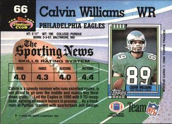 1992 Stadium Club #66 Calvin Williams Back
