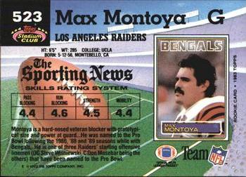 1992 Stadium Club #523 Max Montoya Back