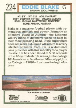 1992 Topps #224 Eddie Blake Back