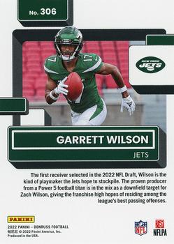 2022 Donruss #306 Garrett Wilson Back