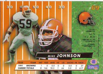 1992 Ultra #69 Mike Johnson Back