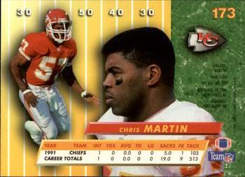1992 Ultra #173 Chris Martin Back