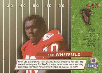 1992 Ultra #445 Bob Whitfield Back
