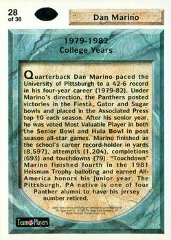 1992 Upper Deck - Football Heroes: Dan Marino #28 Dan Marino Back