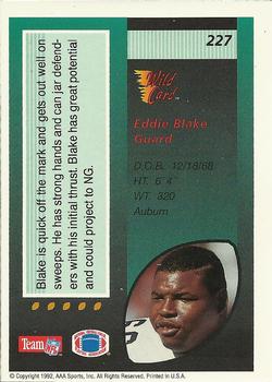 1992 Wild Card #227 Eddie Blake Back