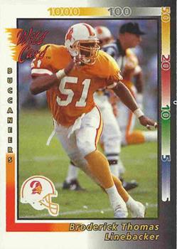 1992 Wild Card #41 Broderick Thomas Front
