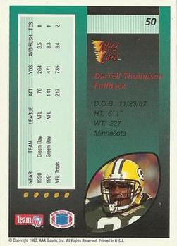 1992 Wild Card #50 Darrell Thompson Back