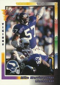 1992 Wild Card #61 Mike Merriweather Front