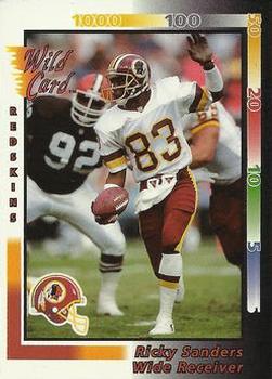 1992 Wild Card #137 Ricky Sanders Front