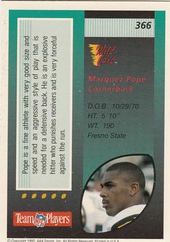 1992 Wild Card #366 Marquez Pope Back