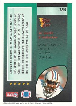 1992 Wild Card #380 Al Smith Back