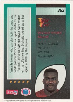 1992 Wild Card #382 Vernice Smith Back