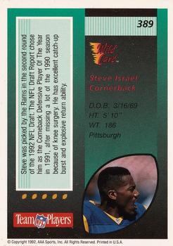 1992 Wild Card #389 Steve Israel Back