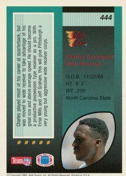 1992 Wild Card #444 Charles Davenport Back