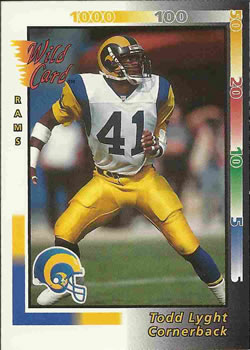 1992 Wild Card #9 Todd Lyght Front