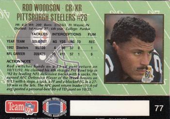 1993 Action Packed #77 Rod Woodson Back
