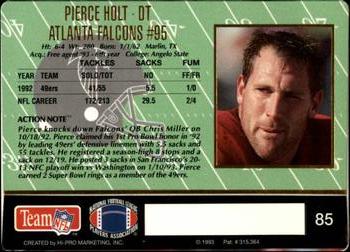 1993 Action Packed #85 Pierce Holt Back