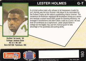 1993 Action Packed #180 Lester Holmes Back