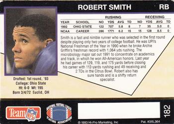 1993 Action Packed #182 Robert Smith Back