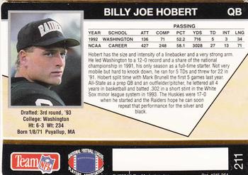 1993 Action Packed #211 Billy Joe Hobert Back
