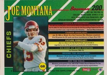 1993 Bowman #200 Joe Montana Back