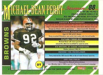 1993 Bowman #88 Michael Dean Perry Back