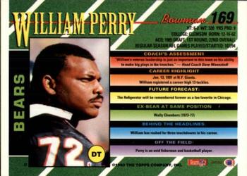 1993 Bowman #169 William Perry Back