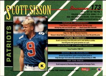1993 Bowman #173 Scott Sisson Back