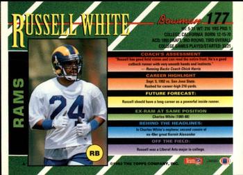 1993 Bowman #177 Russell White Back