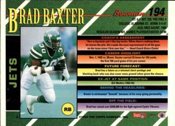 1993 Bowman #194 Brad Baxter Back