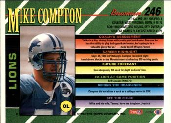 1993 Bowman #246 Mike Compton Back