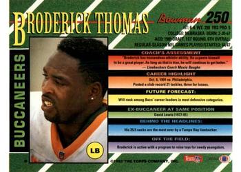 1993 Bowman #250 Broderick Thomas Back