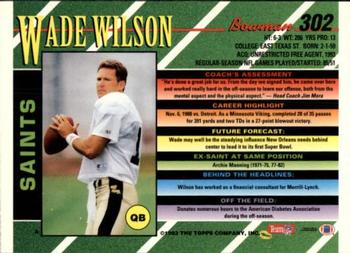 1993 Bowman #302 Wade Wilson Back