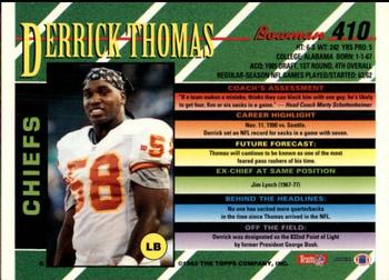 1993 Bowman #410 Derrick Thomas Back