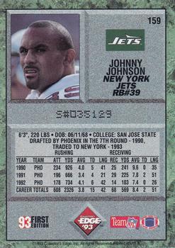 1993 Collector's Edge #159 Johnny Johnson Back