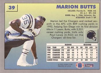 1993 Fleer #39 Marion Butts Back