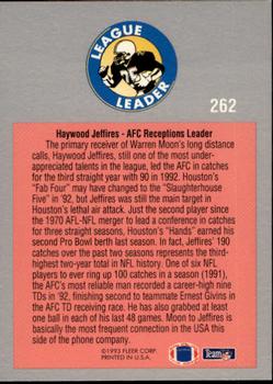 1993 Fleer #262 Haywood Jeffires Back