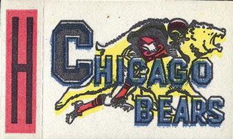 1961 Topps - Flocked Stickers #NNO Chicago Bears H Front