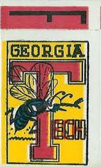 1961 Topps - Flocked Stickers #NNO Georgia Tech F Front