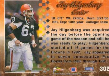 1993 Pacific #302 Jay Hilgenberg Back
