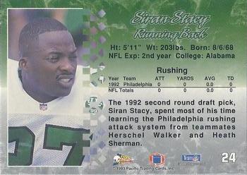 1993 Pacific #24 Siran Stacy Back